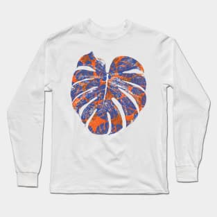 Monstera Extravagant Blue Long Sleeve T-Shirt